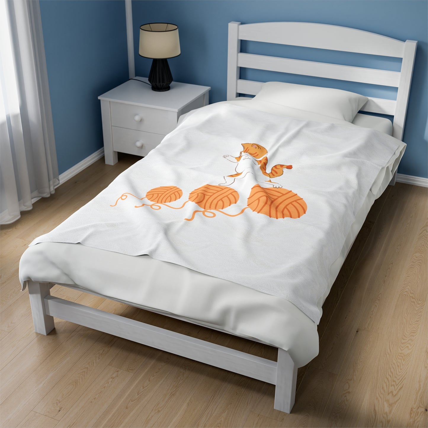 Velveteen Plush Cat Pattern Blanket