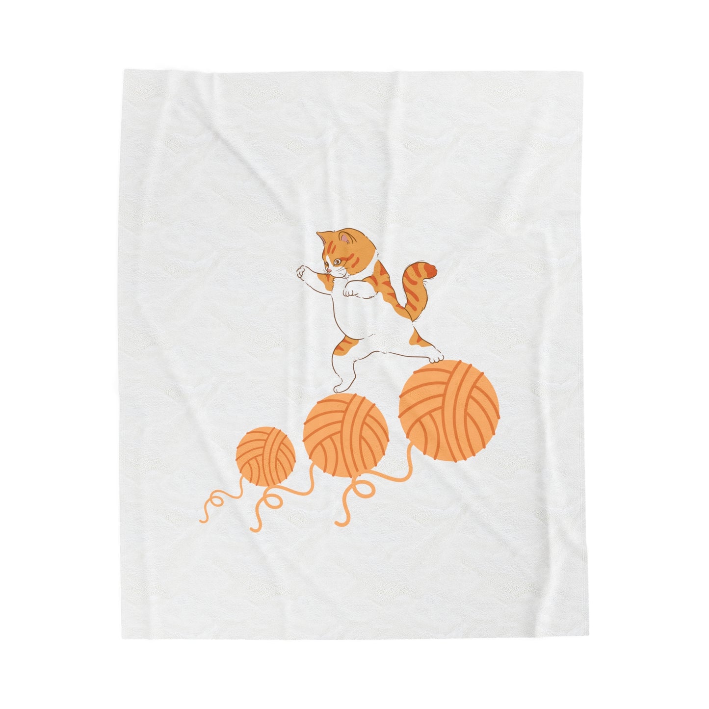 Velveteen Plush Cat Pattern Blanket