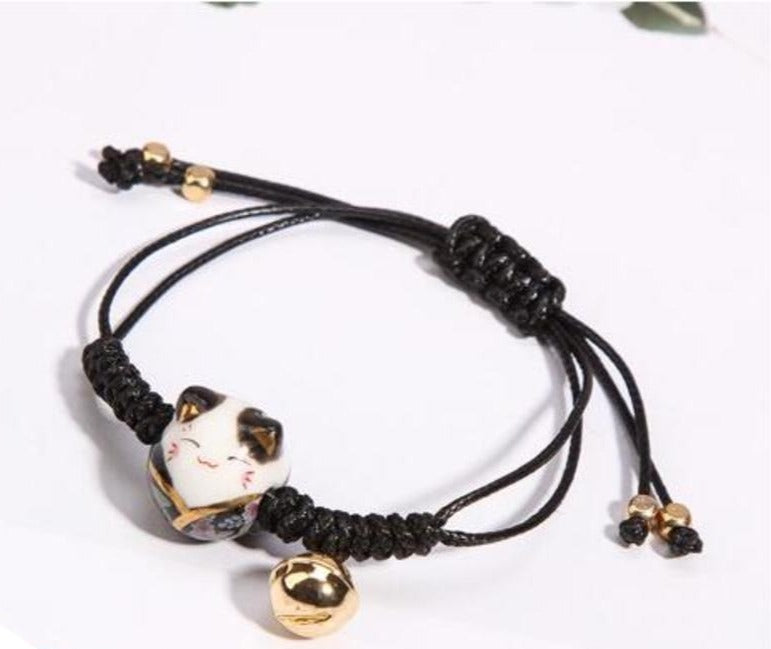 Handmade Cute Cat Lucky Bell Rope