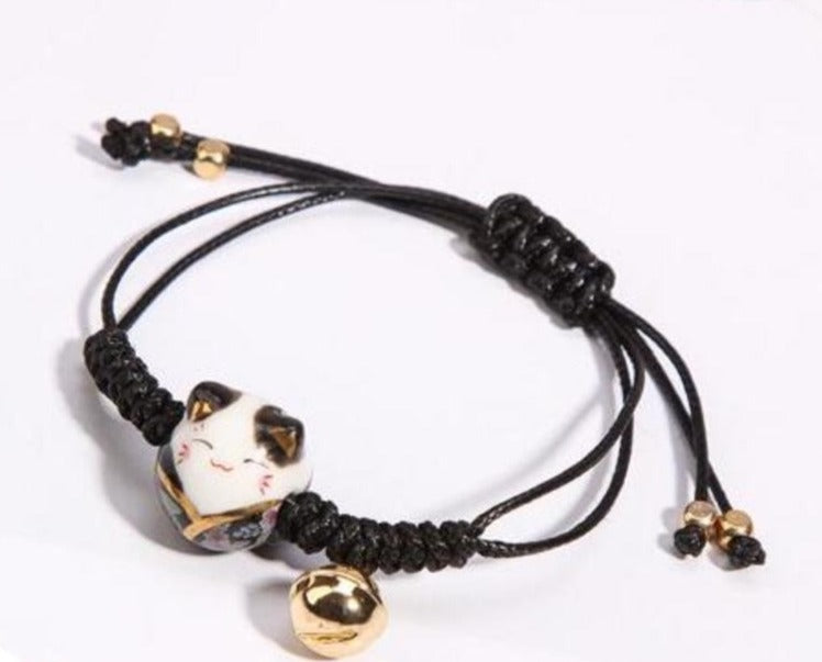 Handmade Cute Cat Lucky Bell Rope