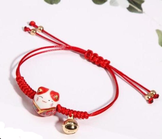 Handmade Cute Cat Lucky Bell Rope