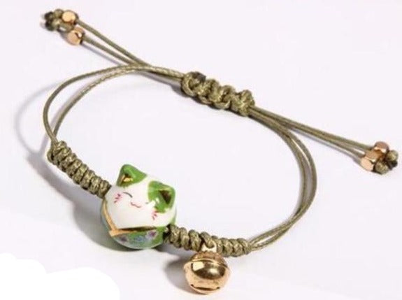 Handmade Cute Cat Lucky Bell Rope