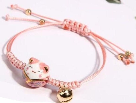 Handmade Cute Cat Lucky Bell Rope
