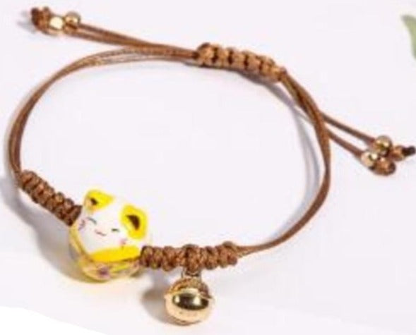 Handmade Cute Cat Lucky Bell Rope